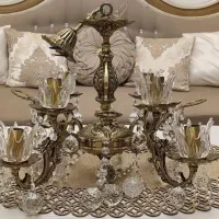 دوعدد لوستر تمام برنز سنگین