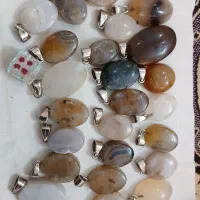 گردنبند دستبد نگین عقیق فیروزه راف