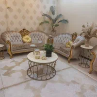 مبل ۹ نفره  شیک و نو بدون جلو مبلی و گل میز