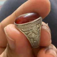 عقیق سرخ کهنه همراه رکاب|جواهرات|گنبد کاووس, |دیوار