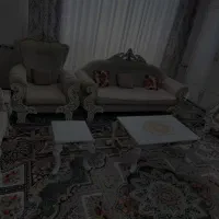 مبل نیم سلطنتی  ۸نفره رنگ استخونی|مبلمان خانگی و میز عسلی|تهران, شهرک چیتگر|دیوار
