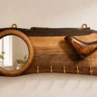 جاکلیدی چوبی طرح گنجشک