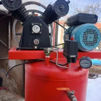 پمپ باد ۲۵۰ لیتری دو سیلند|ماشینآلات صنعتی|مشهد, سرافرازان|دیوار