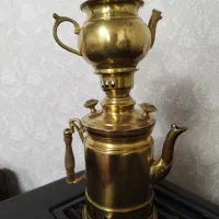 تعدادی سماور و کتری شکاری برنجی