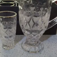 پارچ ولیوان لب نقره ای