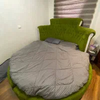 تخت یکنفره لوکس گرد سبز