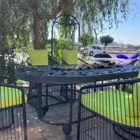 میز آتشدان بیضی Cnc پایه چدن /صندلی آماتیس|مبلمان خانگی و میز عسلی|تهران, بازار|دیوار