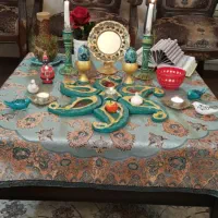 هفت سین فیروزه ای سبز سفالی