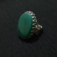 یک عدد انگشتر نقره درشت عقیق سبزیمنی|جواهرات|گرگان, |دیوار