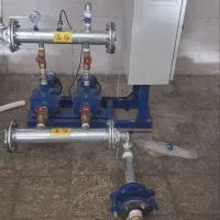 نصب بوسترپمپ آب آتش نشانی سیم پیچی شیرآلات مخزن