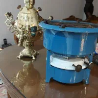 مجسمه کریستال دکوری سماور برنجی اجاق سه فیتیله