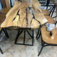 فروش فوری چن دست میز ناهار خوری تمام چوب کار دست