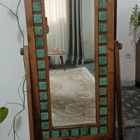 آیینه چوبی قدی سنگ نما در حد نو