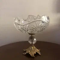 ظروف کریستال با پایه برنز