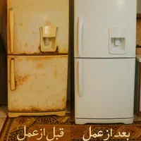 نقاشی رنگ آمیزی یخچال فریزر و کابینت و...|خدمات پیشه و مهارت|رشت, امین الضرب|دیوار