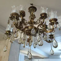 لوستر برنز|لوستر و چراغ آویز|بندرعباس, |دیوار