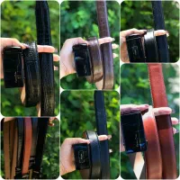 کمربند چرم گاوی با سگک ریلی