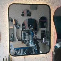 آینه روشویی قاب دار و بک لایت ۱۰۰×۸۰