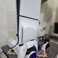 ps5 slim disk  دو دسته پایه شارژ کیف ورژن ۹ طلایی