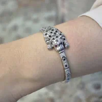 دستبند نقره با آبکاری طلا