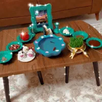 سفره هفت سین سفالی