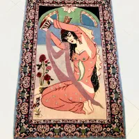 تابلو فرش چله ابریشم اصفهان