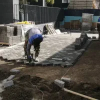 خاکبرداری جدول سنگفرش آسفالت