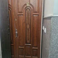 درب تمام چوب یک و نیم لنگه