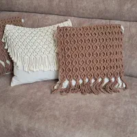 کوسن مکرومه|صنایع دستی و سایر لوازم تزئینی|شیراز, غدیر جنوبی|دیوار