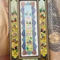 تابلو لوکس گلدان فیروزه کوبی و تابلو مینیاتور شکار|صنایع دستی و سایر لوازم تزئینی|تهران, شمس‌آباد|دیوار