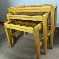 عسلی چوبی سه عدد|مبلمان خانگی و میز عسلی|اسلامشهر, زرافشان|دیوار