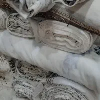 حراج پارچه حریر ترک پرده ای طرح عمودی|پرده، رانر، رومیزی|بوشهر, |دیوار