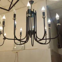 لوستر مدرن مشکی ال ده شاخه فقط ۳.۰۰۰.۰۰۰ت|لوستر و چراغ آویز|مشهد, چهارچشمه|دیوار