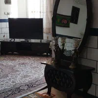 آینه کنسول و شمعدان و میز تلویزیون جنس چوب راش|بوفه، ویترین، کنسول|دورود, |دیوار