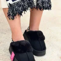 آگ مشکی زنانه وارداتی آگ پشت کش دار بوت زنانه