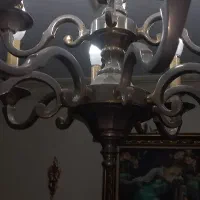 یگ عدد لوستر برنجی سلطنتی|لوستر و چراغ آویز|مشهد, نیزه|دیوار