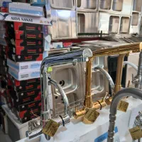 شیر ظرفشویی دوکاره فنری فلت طلایی کردم توالت|لوازم سرویس بهداشتی|قدس, شهرقدس|دیوار