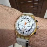 ساعت swatch سواچ بند کشی شب نما مدل ۱۹۹۷ یخی|ساعت|تهران, جنت‌آباد مرکزی|دیوار