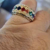 حلقه نقره جواهری