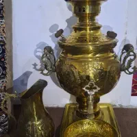 ست سماور ذغالی برنز اصل