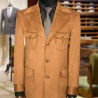 مستر تهران ژاکت سافاری.پارچه جیر سوییت کت تک پالتو