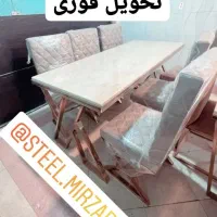 نهارخوری میز عسلی جلومبلی فلز فورتیک شیشه مشکی|مبلمان خانگی و میز عسلی|مشهد, شهرک رازی (شهرک غرب)|دیوار