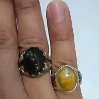 انگشتر عقیق یمنی مشکی