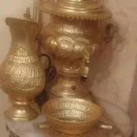 سماور برنجی قدیمی کار دست زنجان برقی