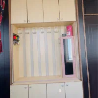 جالباسی و جا کفشی تمام mdf کرم رنگ