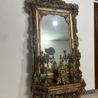 آیینه و کنسول همراه شمعدان و ساعت|آینه|اراک, |دیوار