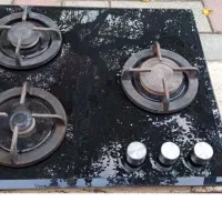 گاز ۳ شعله توکار شیشه ای