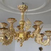 لوستر۵شاخه ۱۰شعله رنگ ثابت درحدنو