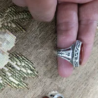 دوانگشتر زیبا مهرطاها عقیق یمن اصل معاوضه باگوشی|جواهرات|خرمآباد, |دیوار