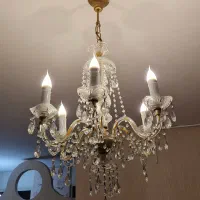 یه جفت لوستر کریستال شمعی